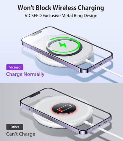 VICSEED for MagSafe Car Mount [Strongest Magnet Power] Car Phone Holder - color: Purple