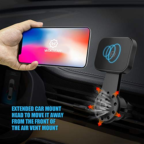 Magnetic Mount, Universal Air Vent Twist Hole Magnetic Phone Holder for Car, for All Cell Phones with Fast Swift-Snap Technology, Will Not Block Air Vent Flow - for Horizontal Vent