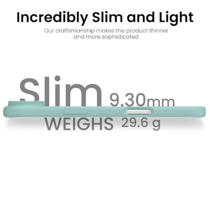 ORNARTO for iPhone Air Case 6.5", Slim Liquid Silicone 3 Layers Soft Gel Rubber Shockproof Protective Cover with Anti-Scratch Microfiber Lining-Whisper Green - color: Whisper Green