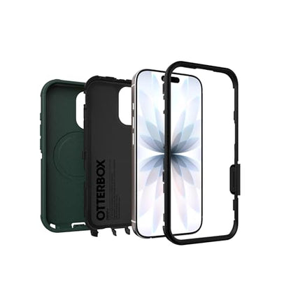 OtterBox iPhone 17 (Only) - Defender Series Case - Roasted Cashew Mist (Green & Black) - Snaps on MagSafe - Tough - Rugged & Durable - color: Roasted Cashew Mist (Green & Black), style: iPhone 17