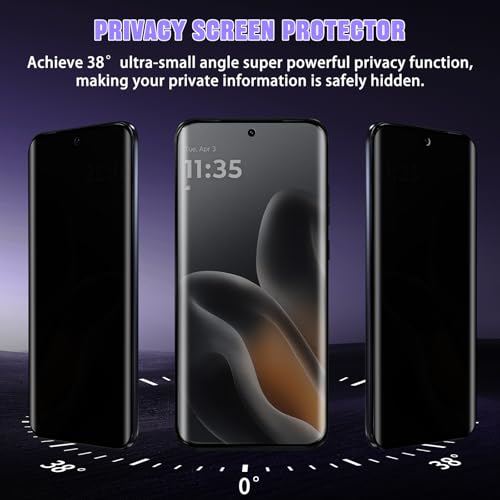 For Motorola Edge 70 Fusion Privacy Screen Protector (2+2 Pack) - size: Motorola Edge 70 Fusion