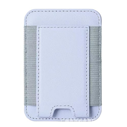 7 Cards Holder for MagSafe Wallet, Stronger Magnetic Wallet RFID Blocking for iPhone 17/16/15/14/13/12 and Pro Promax Series - color: Light purple elastic wallet