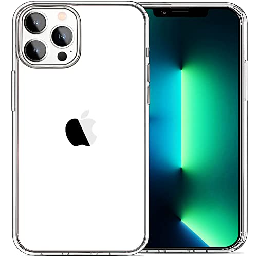 JJGoo Compatible with iPhone 13 Pro Max Case Clear, Transparent Soft Shockproof Protective Slim Thin Bumper Cover Phone Case - color: Clear