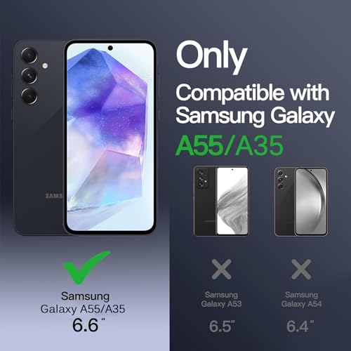 Battery Case for Galaxy A35/ A55, 12000mAh Rechargeable Portable Wireless Charging Case Compatible with Galaxy A35/ A55 5G (6.6 inch) with Carplay Extended Battery Pack Charger Power Case (Black) - size: Galaxy A35/A55