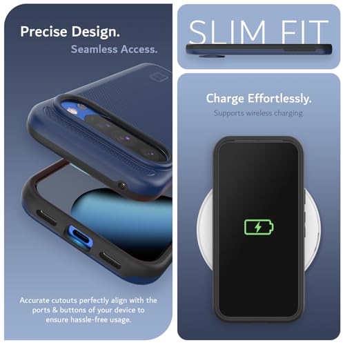 TUDIA MergeGrip [Compatible with Magsafe & Pixelsnap] Cases for Google Pixel 10 / Pixel 10 Pro Case 2025 – [Military Grade Drop Tested] Dual Layer Slim Shockproof Heavy Duty Protection - Indigo Blue - color: Indigo Blue, size: Pixelsnap 10 / 10 Pro
