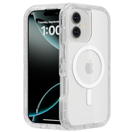 Follaroma for iPhone 17 Case, Compatible with MagSafe, Dual Layer Transparent Magnetic Phone Case, Heavy Duty Anti-Drop Shockproof Protection Phone Cases for iPhone 17, 6.3 inch, Clear - color: Clear, size: iPhone 17 6.3''