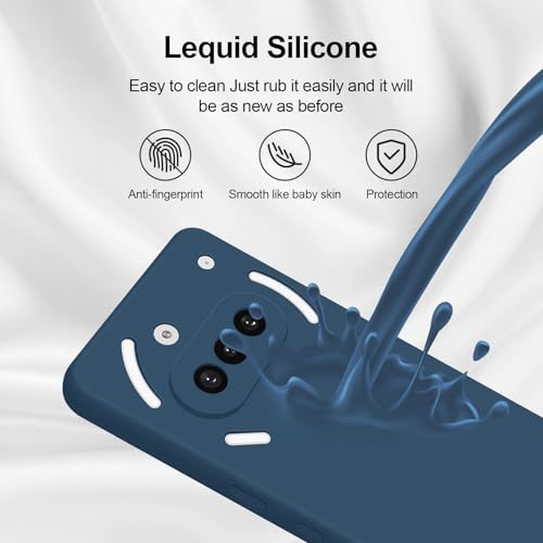 GiiYoon Silicone Case for Nothing Phone 3a, Blue - color: Blue, size: Nothing Phone 3a