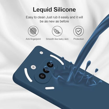 GiiYoon Silicone Case for Nothing Phone 3a, Blue - color: Blue, size: Nothing Phone 3a