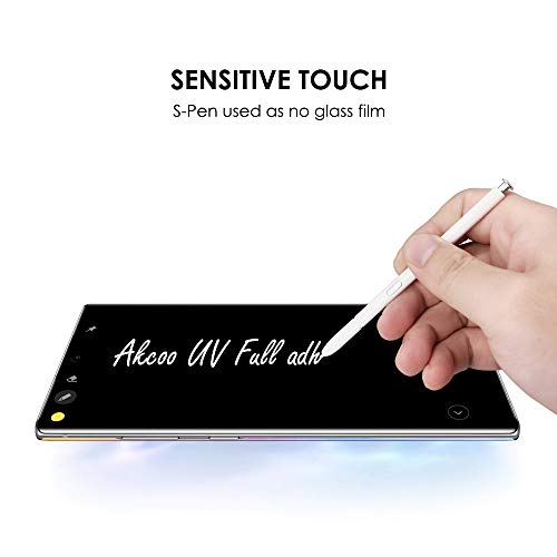 Galaxy Note 10 Plus Tempered Glass Screen Protector, UV Set - 3 Pack, Scratch Repair, Fingerprint-ID Compatible, Sensitive Touch, Full Coverage Without Black Edges - color: for Galaxy Note 10 Plus (HD Glass)