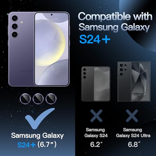 JETech Camera Lens Protector for Galaxy S24 Plus, Cobalt Violet, 1 Set - color: Cobalt Violet