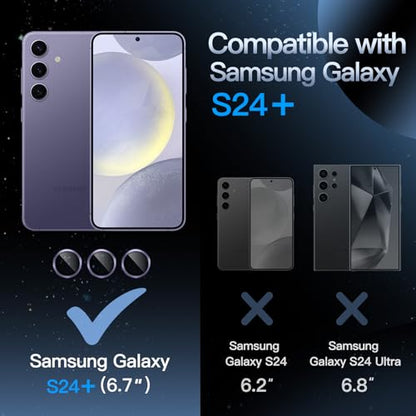 JETech Camera Lens Protector for Galaxy S24 Plus, Cobalt Violet, 1 Set - color: Cobalt Violet