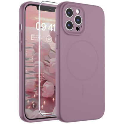 SUPFINE Silicone & Magnetic for iPhone 12 Pro Max Case - color: Blackcurrant, size: iPhone 12 Pro Max