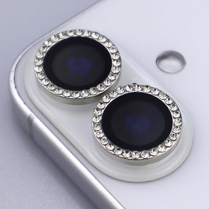 BONVAN for iPhone 17 Camera Lens Protector Bling Glitter Diamond Metal Crystal Tempered Glass Screen Accessories Rhinestones Lens Cover (Silver) - color: Silver