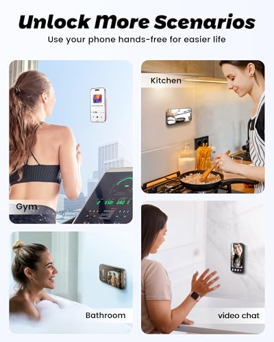 amBand Magnetic Suction Phone Mount for MagSafe Case, Silicone Cup Sticky Grip Holder for iPhone, Removable Hands-Free Selfie/Video for TikTok Influencers, Women Gift, Smoke Violet - color: Smoke Violet