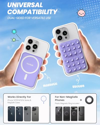 Klearlook Magnetic Suction Phone Mount for MagSafe Case, Lavender - color: Lavender