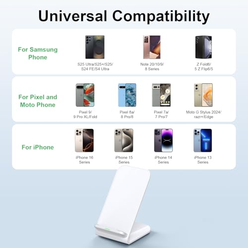 Pixel Wireless Charger Stand Android Fast Charging Pad for Google Pixel 10a - color: White-1