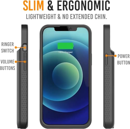 Alpatronix iPhone 15 Pro Max and 15 Plus Battery Case, Strong Slim Portable Protective Extended 15W Fast Charger Case and Power Bank. iPhone 15 Pro Max&15 Plus Rechargeable Charging Case Black - size: iPhone 15 Pro Max/15 Plus 6.7"