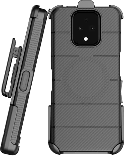 Case and Holster Combo for Sonim XP Pro 5G Phone - Carbon Fiber Design | Compatible with MagSafe, Magnetic, Rugged Cover, Enhanced Grip, with Belt Clip Holder, Ratchet Rotation - color: Carbon Fiber