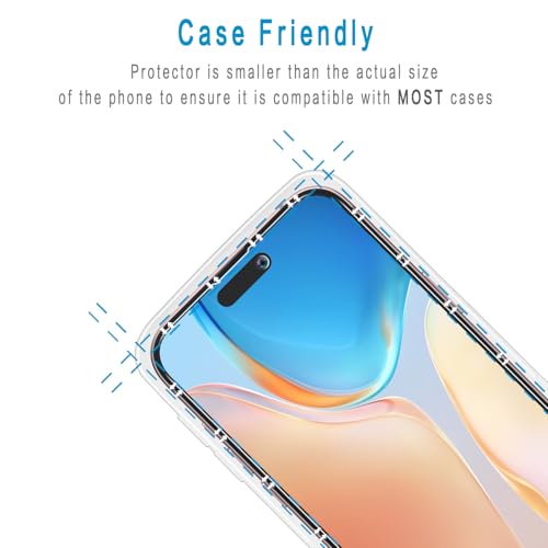 2+2 Pack Privacy Screen Protector for iPhone 15 Tempered Glass - size: (Privacy)iPhone 15 6.1 Inch