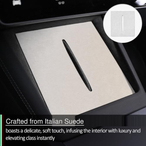 Suede Wireless Charger Pad for Tesla Model 3 24-26 Model Y 25-26 Gray - color: Gray