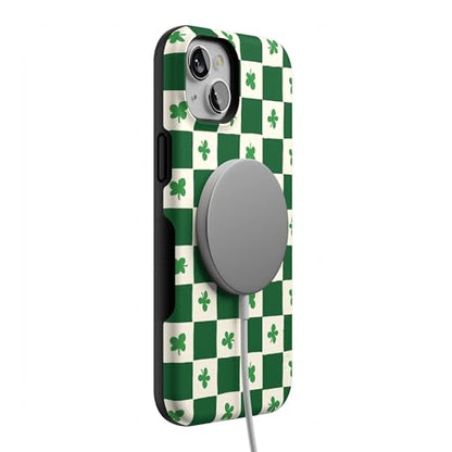 Casely iPhone 15 Plus Case | Lucky You | Shamrock | Bold Protective Design | Compatible with MagSafe - color: Lucky You | Shamrock