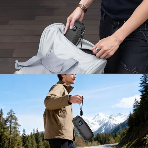 Customized Case for Anker 25000mAh 165W A1695, Flip-Top Dual Window | Flip-top Lid for Anker 25000mAh A1695; Charge Without Removing Power Bank; Direct Cable Port Access,Carabiner Clip,Bag Only - style: For Anker 25000