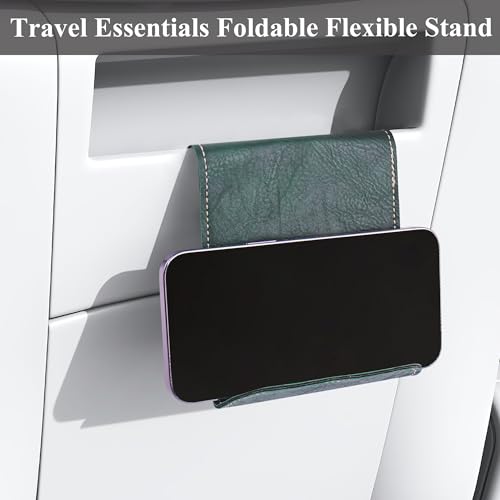 Airplane Travel Essentials for Flying Flex Flap Cell Phone Holder & Flexible Tablet Stand for Desk, Bed, Treadmill, Home & in-Flight Airplane Travel Accessories(1-Crazy Green) - color: 1-Crazy Green