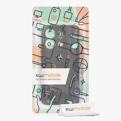 kwmobile Case Compatible with Xiaomi Redmi Note 13 4G Case - Protective Slim TPU Cover with Soft Matte Finish - Black - color: black