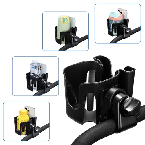 Accmor Stroller Cup Holder, Cup Holder for Walker Bike Wheelchair - color: Black
