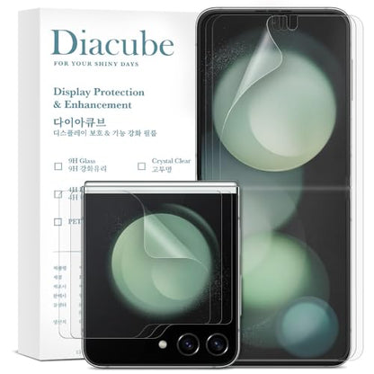 [3+3 Pack] For Samsung Galaxy Z Flip 5 5g, EPU+TPU Anti-Glare Matte Screen Protector, Full Covered Inside + 3 Pack Outer Film, Anti-Fingerprint, Self-Healing, Easy Installation with Alignment Tool - size: Galaxy Z Flip 5