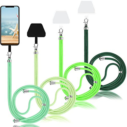 Weewooday 4 Pcs Phone Lanyard Crossbody Phone Strap, Green Color Series - color: Green Color Series