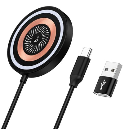 Samsung Galaxy S26 S25 Wireless Charging for S24 S23 Ultra Z Fold Flip 8 7 - color: Black