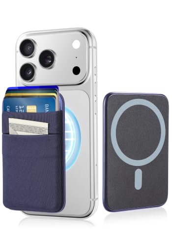 Senose Compatible for Magsafe Wallet, Slim Magnetic Phone Wallet, Blue | 6 Cards Holder, Phone Wallet for Back of Phone Compatible for iPhone 17/16/15/14/13/12 Pro Max Plus Air Series - color: Blue