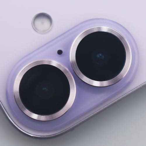 for iPhone 17 Camera Lens Protector Metal Tempered Glass Screen Accessories Cover (Purple) - color: Purple