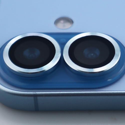 for iPhone 17 Camera Lens Protector Metal Tempered Glass Screen Accessories Cover (Blue) - color: Blue