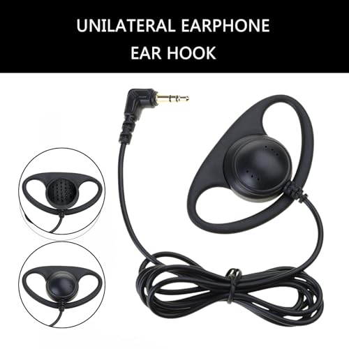 USB-C & 3.5mm Mono Earphone, Single-Side Ear Hook Wired Headset for Mobile Phones, Laptops and Notebooks (3.5 Straight Head)