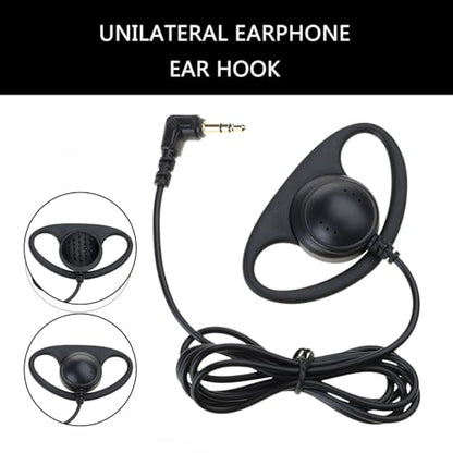 USB-C & 3.5mm Mono Earphone, Single-Side Ear Hook Wired Headset for Mobile Phones, Laptops and Notebooks (3.5 Straight Head)