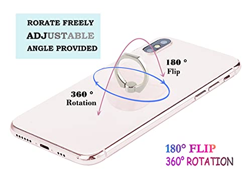 Transparent Cat Cell Phone Ring Holder Kickstand,360 Rotation Clear Cat Cell Phone Finger Ring Grip Stand for Phones,Pad