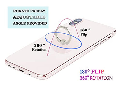Transparent Cat Cell Phone Ring Holder Kickstand,360 Rotation Clear Cat Cell Phone Finger Ring Grip Stand for Phones,Pad