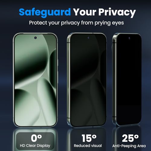 for Google Pixel 10 Pro Privacy Screen Protector & Lens Protector - size: Google Pixel 10 Pro