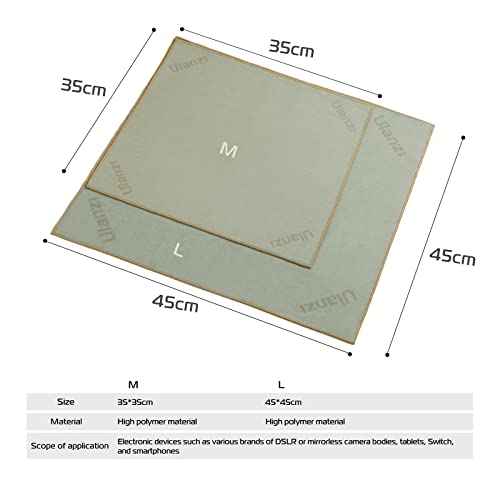 ULANZI Magic Universal Storage Cloth, Easy Wrapping and Safe Protection from Collissions， Bumping and Friction for Camera & Digital Accessories (45 * 45cm) - color: Dark Green