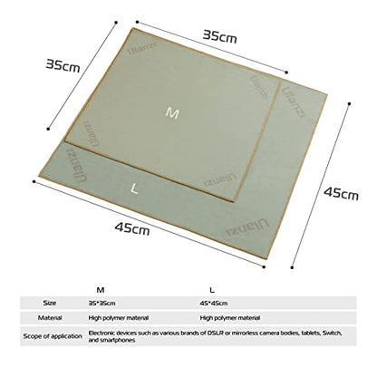 ULANZI Magic Universal Storage Cloth, Easy Wrapping and Safe Protection from Collissions， Bumping and Friction for Camera & Digital Accessories (45 * 45cm) - color: Dark Green