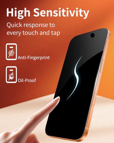 3+2 Pack for iPhone 17 Pro Privacy Screen Protector (6.3 inch) - color: For iphone 17 Pro Black