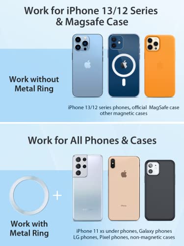 VICSEED for MagSafe Car Mount [Upgraded Strongest Magnet Power] Magnetic Phone Holder for Car Vent 360 Adjustable Magnetic Car Phone Holder Mount for iPhone 16 Pro Max 15 14 13 12 Plus Mini - color: White
