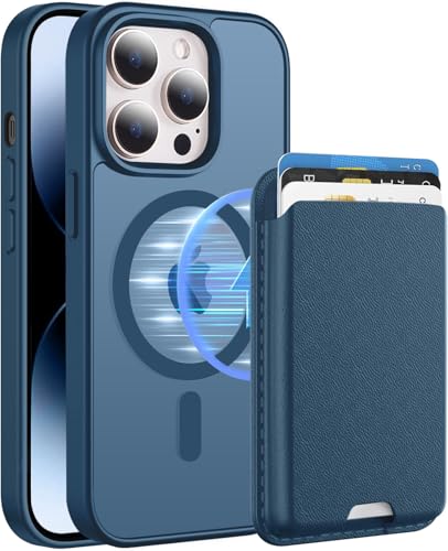 Magnetic for iPhone 14 Pro Max Wallet Case, Deep Blue - color: Deep Blue, size: iPhone 14 Pro Max
