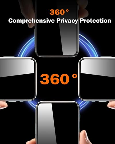 chubbycable 360 Privacy Screen Protector for iPhone 15 Pro Max, 2 Pack - size: 15 Pro Max