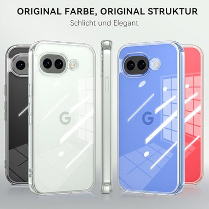 YINLAI Compatible with Google Pixel 10a Case, Crystal Transparent Anti-Yellowing Upgraded Full Camera Protection Supports Wireless Charging Slim Shockproof Protective Phone Cover 6.3-Inch (Clear) - color: Clear, size: Google Pixel 10a 6.3"