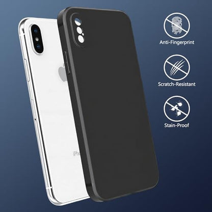 FanTEK Phone Case Compatible with iPhone X, iPhone Xs Case, Anti-Scratch & Fingerprint Phone Case Protective Cover, Matte Black - size: iPhone X/Xs