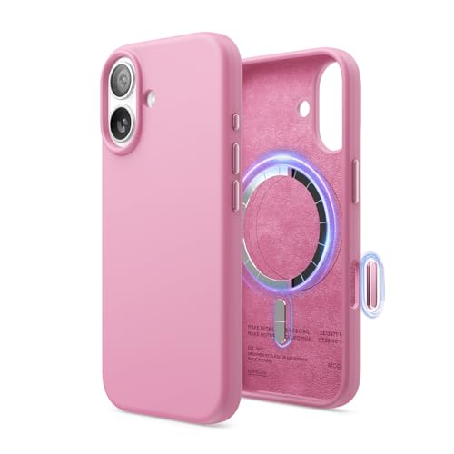 elago Premium Magnetic Silicone Case for iPhone 17 Hot Pink | Compatible with MagSafe, Liquid Silicone Material, Protection, Shockproof, Slim Phone (Hot Pink) - color: Hot Pink, size: iPhone 17