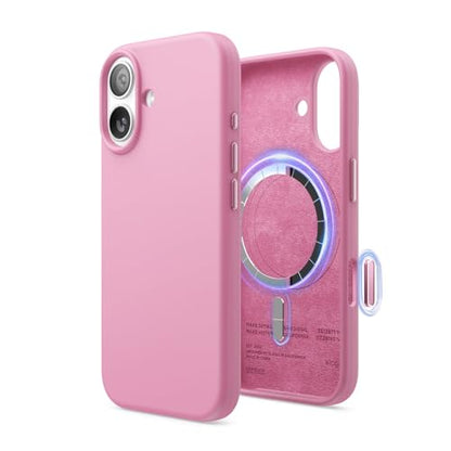 elago Premium Magnetic Silicone Case for iPhone 17 Hot Pink | Compatible with MagSafe, Liquid Silicone Material, Protection, Shockproof, Slim Phone (Hot Pink) - color: Hot Pink, size: iPhone 17